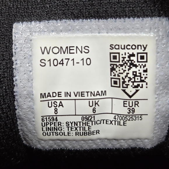 Saucony Cohesion 12 Black Women's Running Shoes Size 8 - Picture 8 of 8